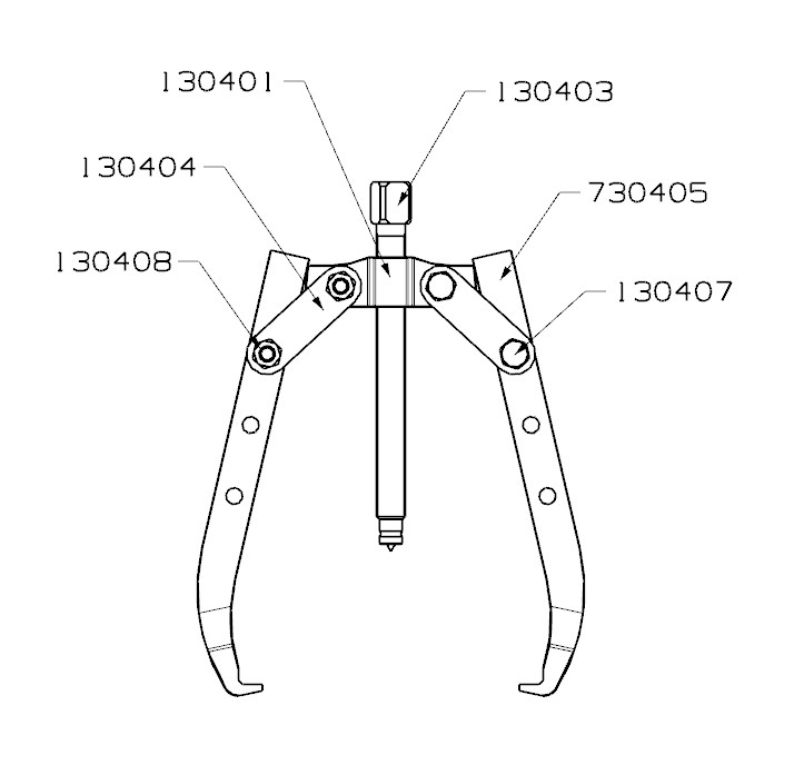 EXTRACTOR FORZA SERIE 7300 MECÁNICO DE 2 PATAS